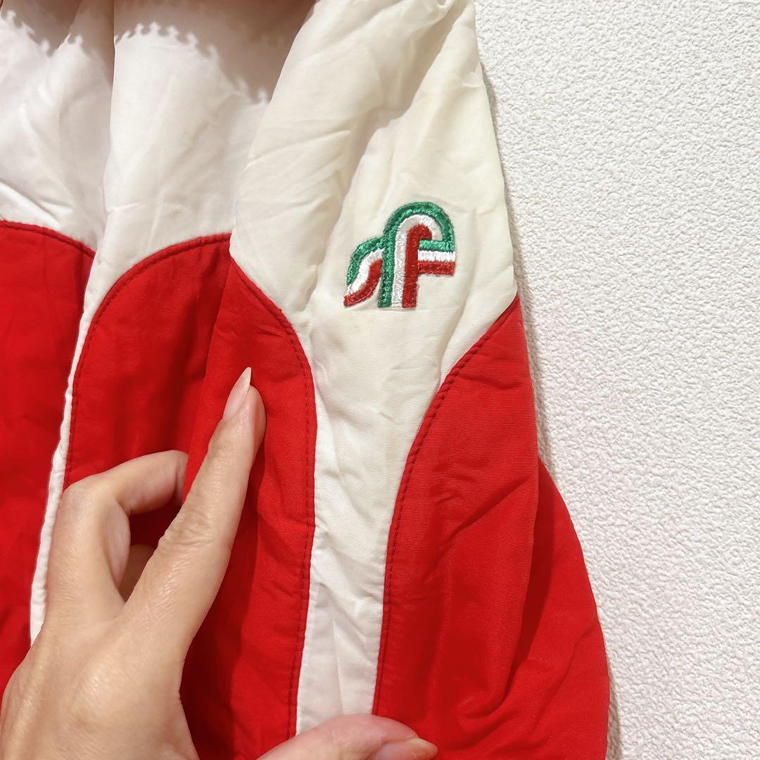 San Felice 【M】ヴィンテージ スキージャケット 赤 白 イタリア