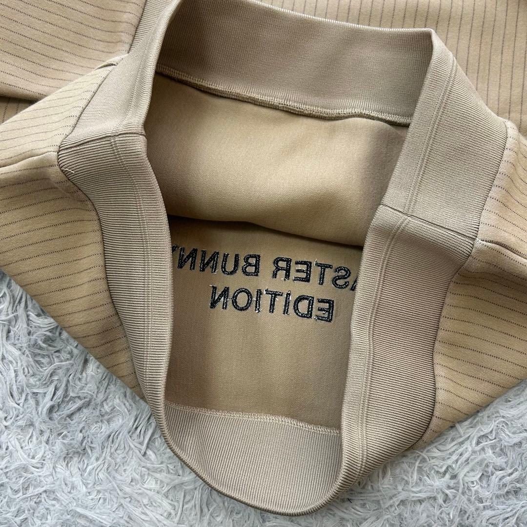 新品　マスターバニーエディション　パーカー　フーディ　ストライプ　ベージュ　2