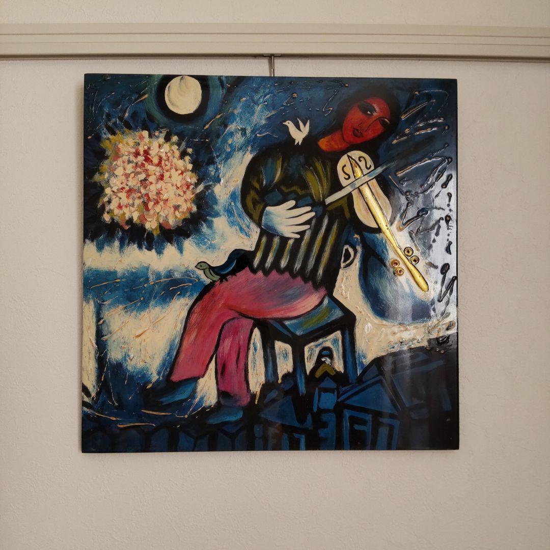 ベトナム　漆絵　シャガール風