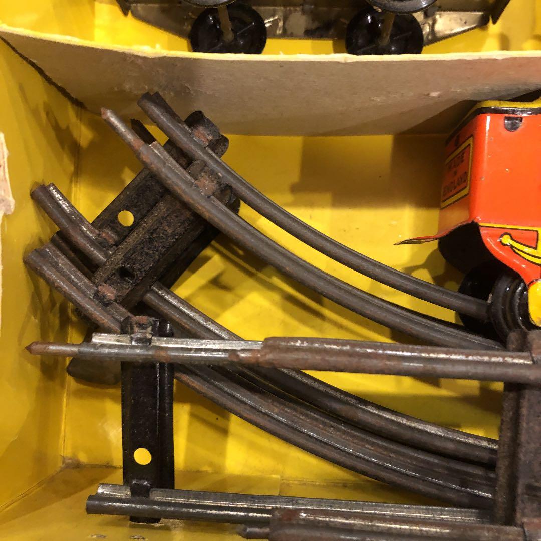 アンティーク　ゼンマイ仕掛けのイギリス製機関車セット