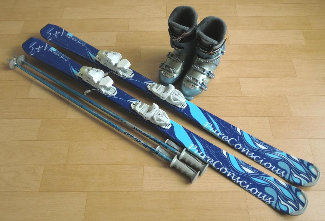 ■■1月限定■送料無料■女性用スキーフルセット■板147靴25.5■メンテ付■■