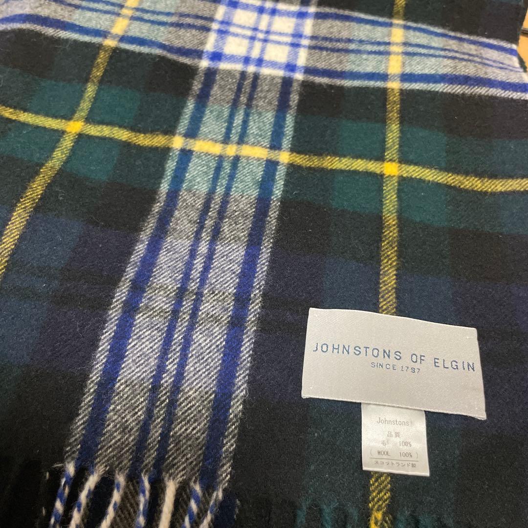 ジョンストンズ オブ エルギン スコットランド 大判　スローブランケット　膝掛け