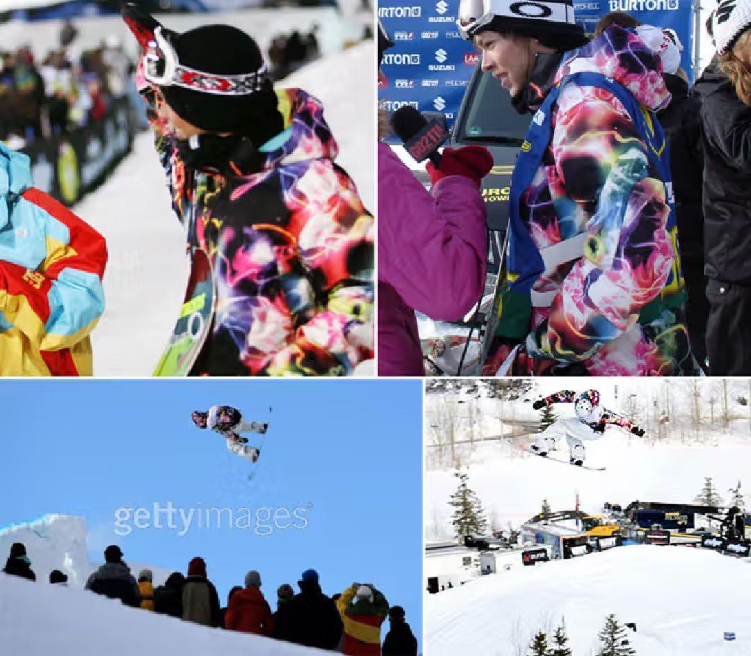 Burton × Chuck Anderson スノーボードジャケット　ネオン