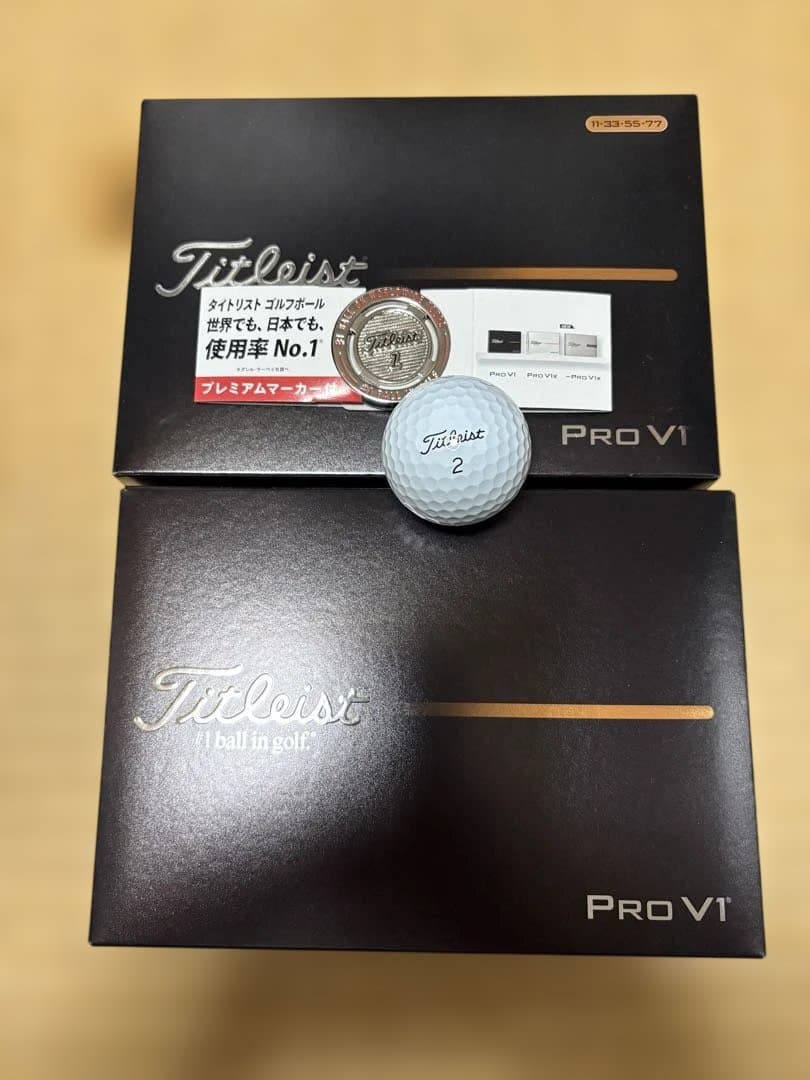 Titleist Pro V1 ゴルフボール 24個セット　マーカー付き