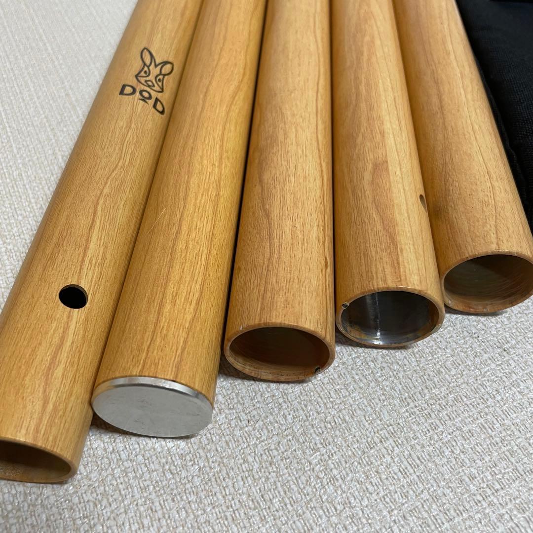 DOD 2セット ビッグタープポール 木目　ディーオーディー　ポール