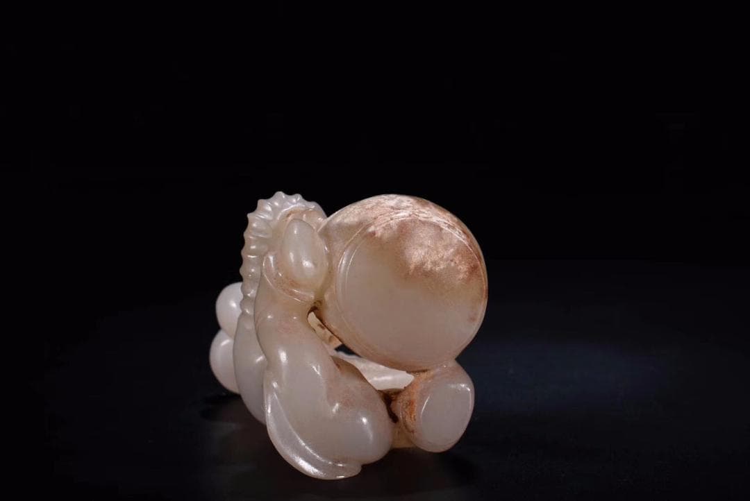 和田玉 胡人擊鼓