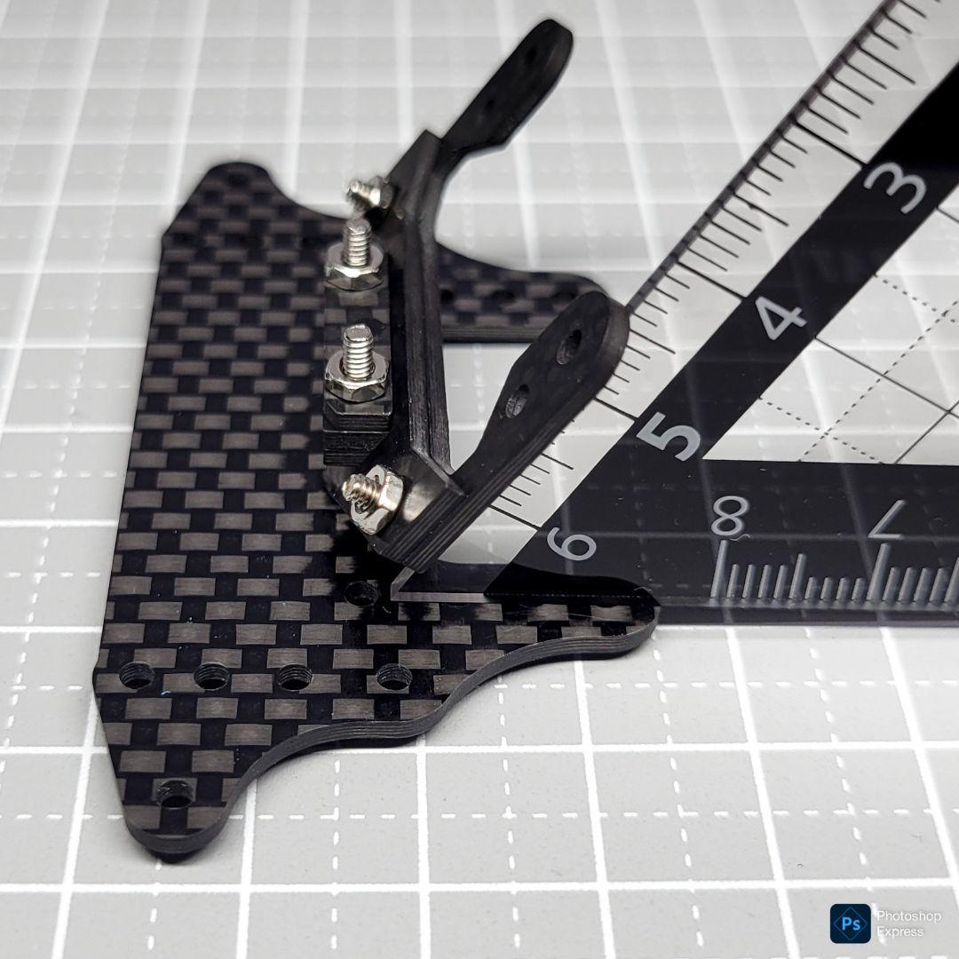 残り1個 CH-Fix【CNC加工】 フロント提灯用ヒンジ カーボンパーツセット