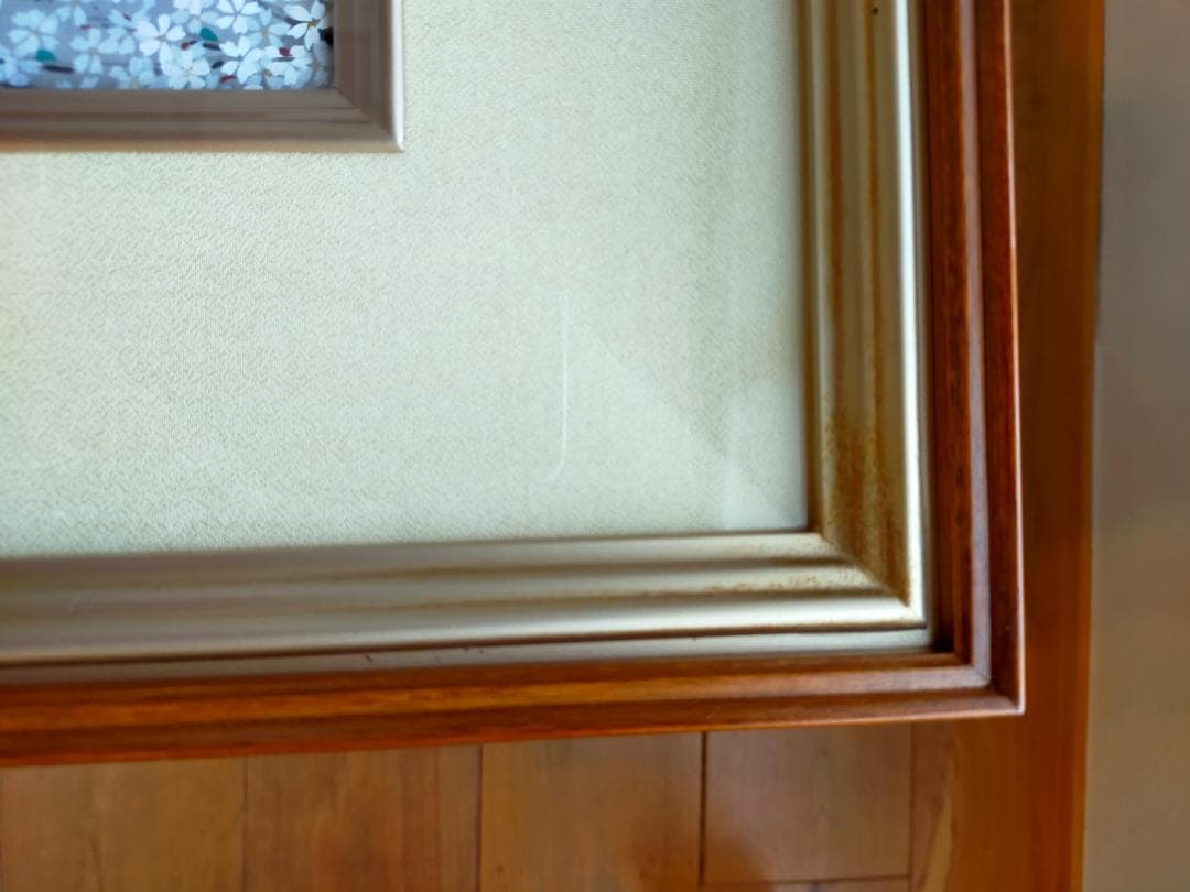 希少　夢殿の枝垂桜　中島千波　木板画