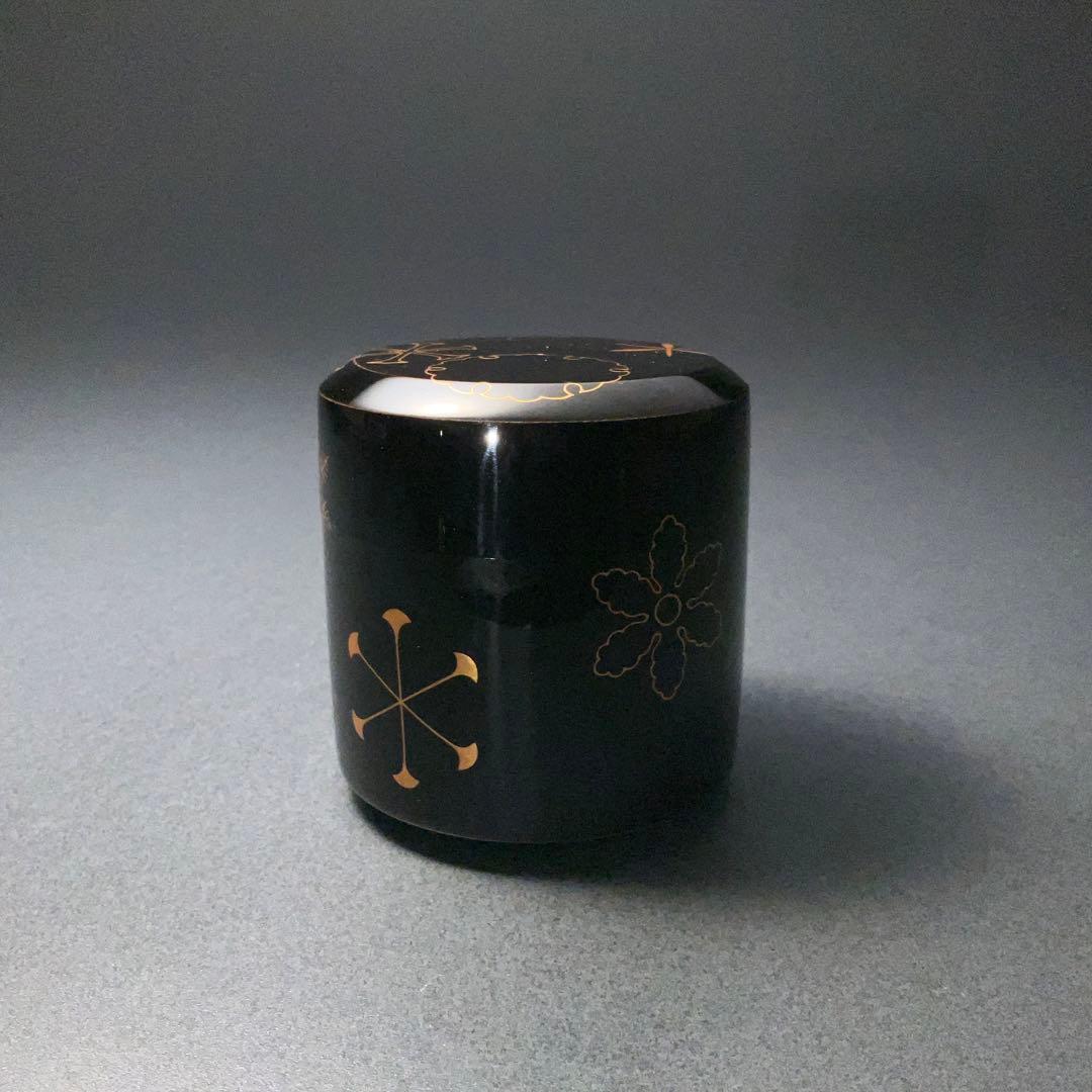 【茶道具】雪吹　棗　雪輪　中村宗尹　共箱　薄器　吹雪　R1277ダN3