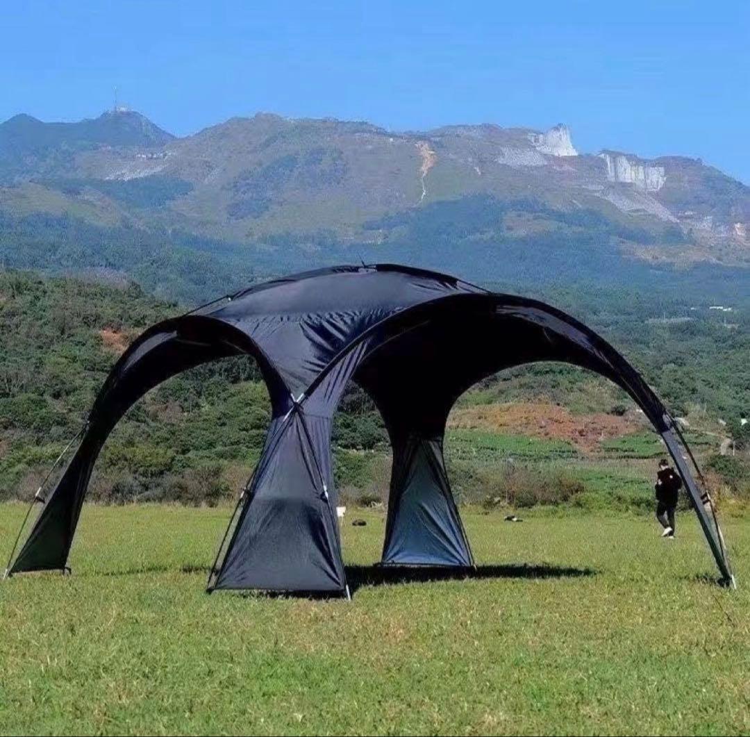 新品未使用　シェードテント　オールブラック　2枚カーテン布付き