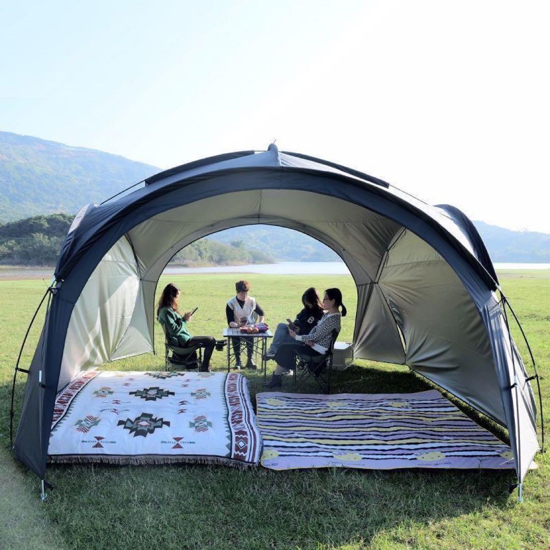 新品未使用　シェードテント　オールブラック　2枚カーテン布付き