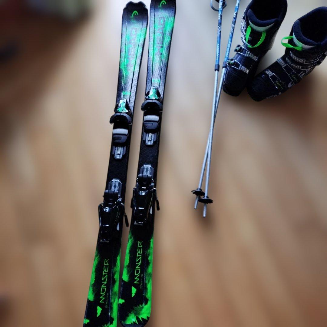 HEAD MONSTER スキー板 127cm ロシブーツ23.5cmセット