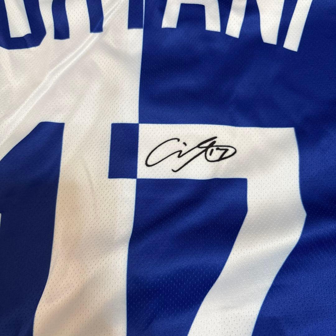 ドジャース 大谷 翔平 ユニフォーム ハーフ ミックス サインプリント #17