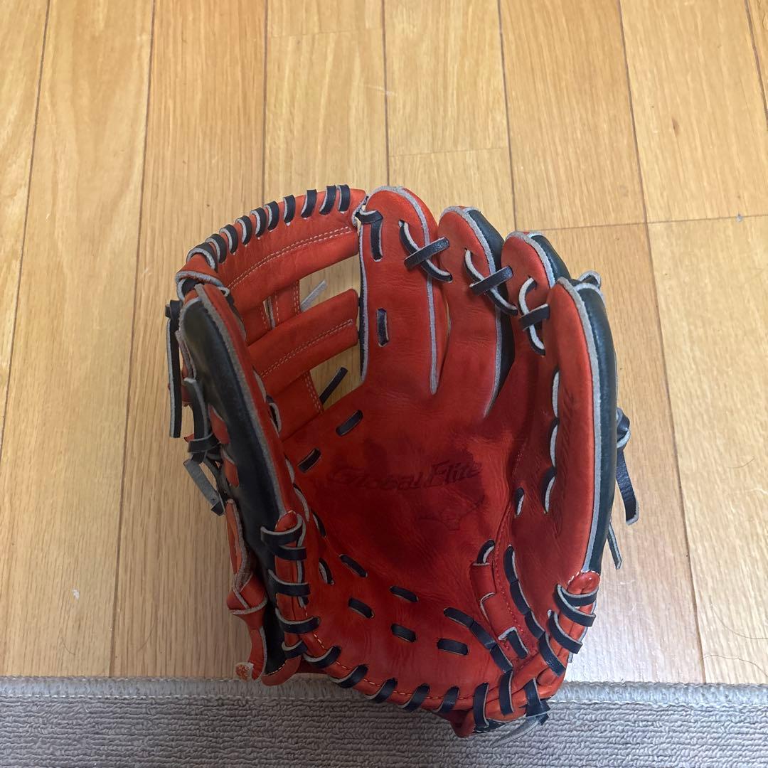 オレンジ/黒 ソフトボール用グローブ