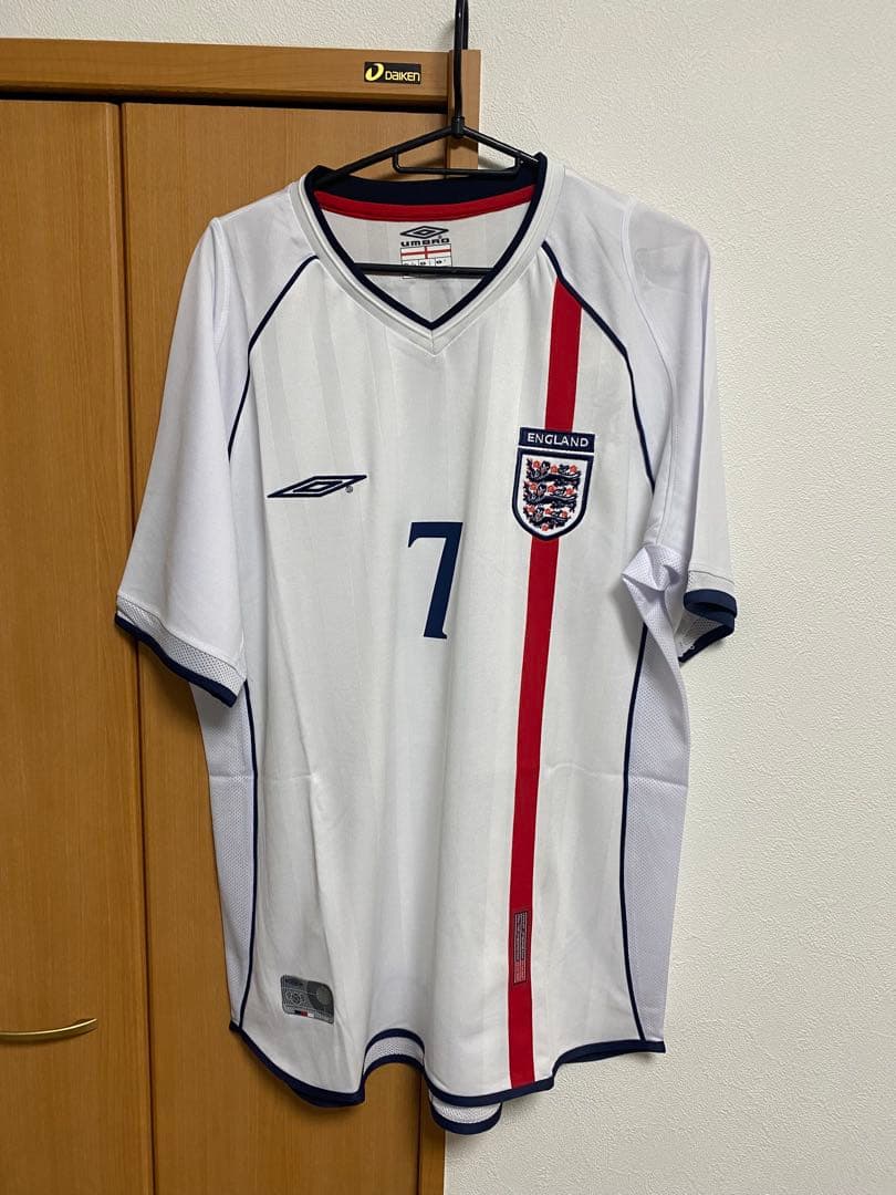 02日韓 W杯 7番 BECKHAM ベッカム イングランド 代表ユニフォーム