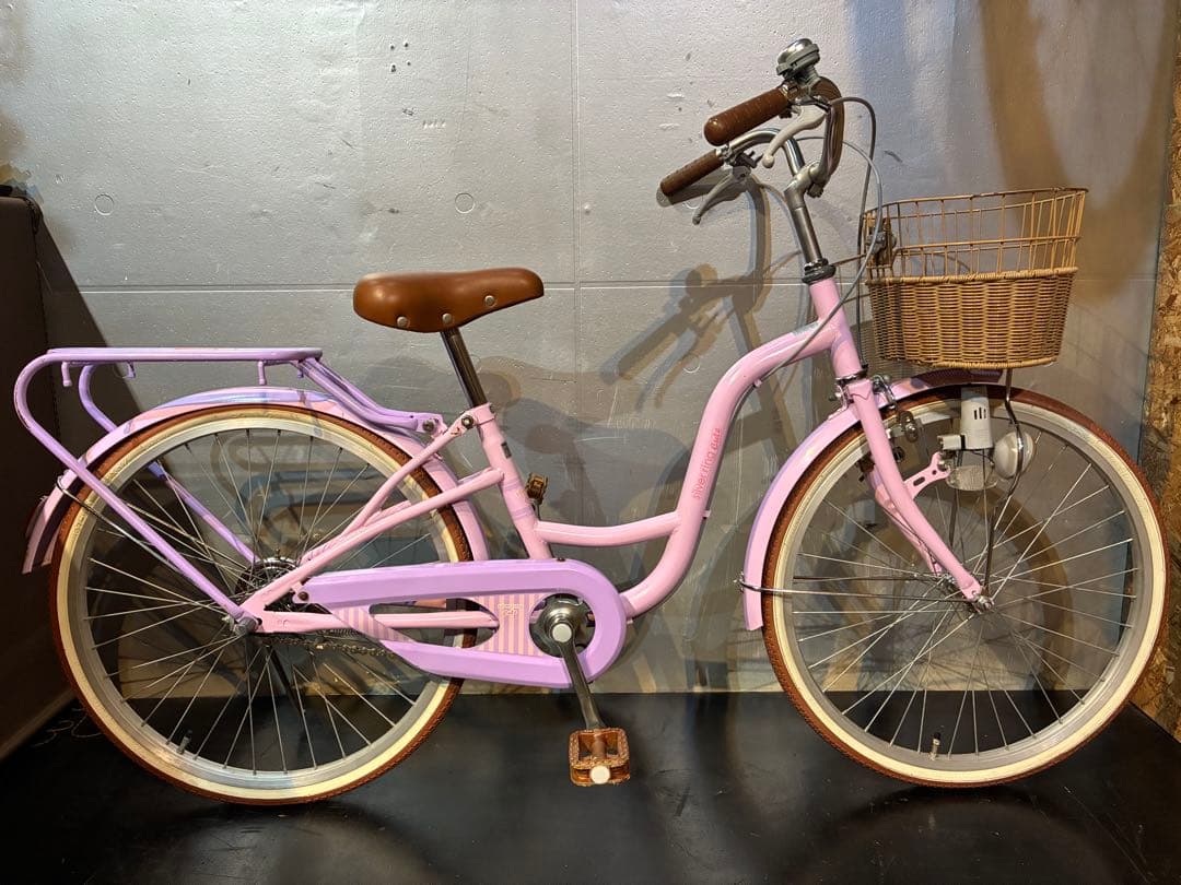 G9【大阪堺市/引取】中古自転車 子ども自転車 22インチ パープル系