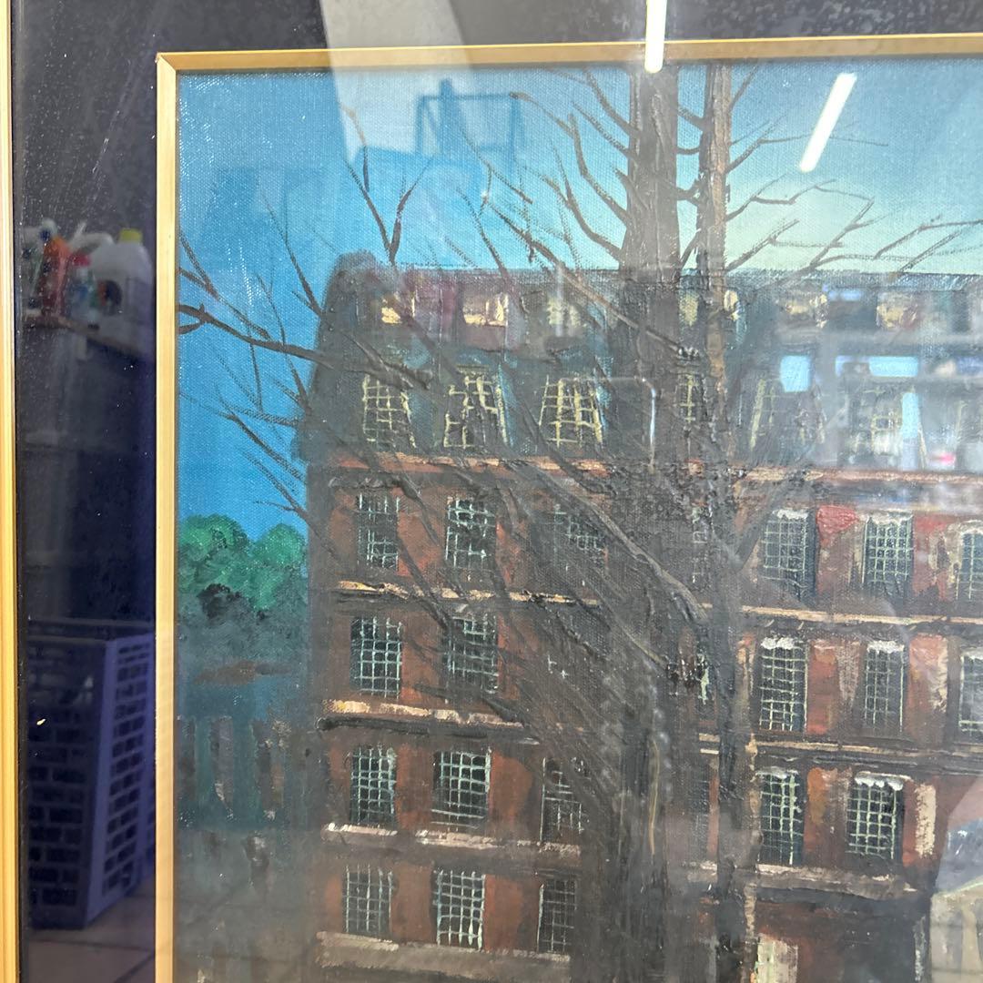 大作　　K.PERRY 油絵　風景画　公園　街並み