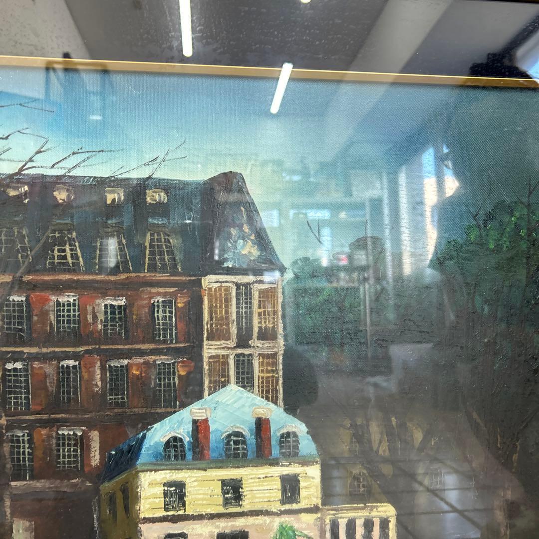 大作　　K.PERRY 油絵　風景画　公園　街並み