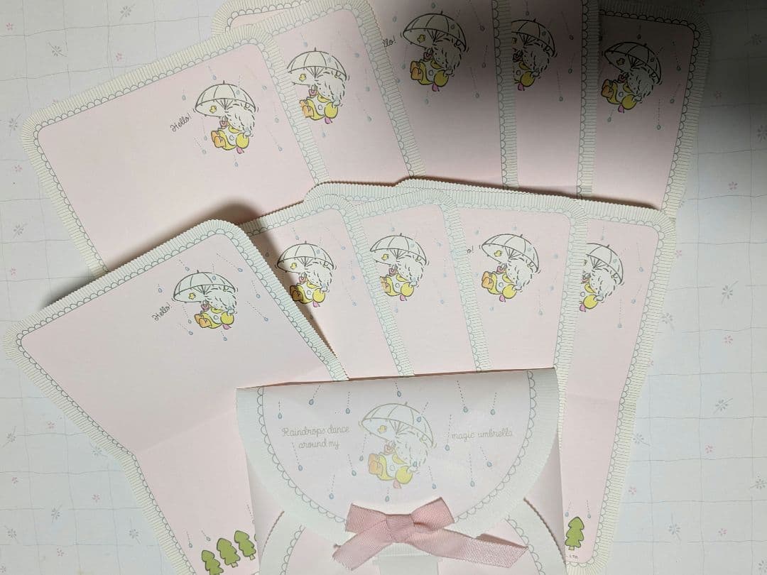 風の子さっちゃん　タイニーポエム　サンリオ　1976年　便せん