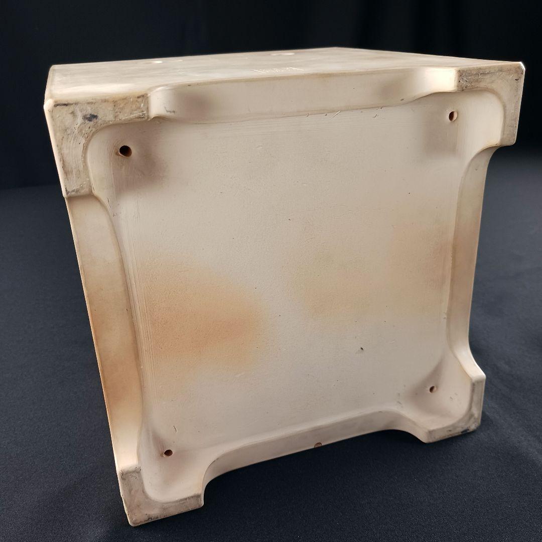 Y2522 角涼炉 本湊焼 吉左衛門造 角印 高さ19.5㎝ 19×19㎝　ma