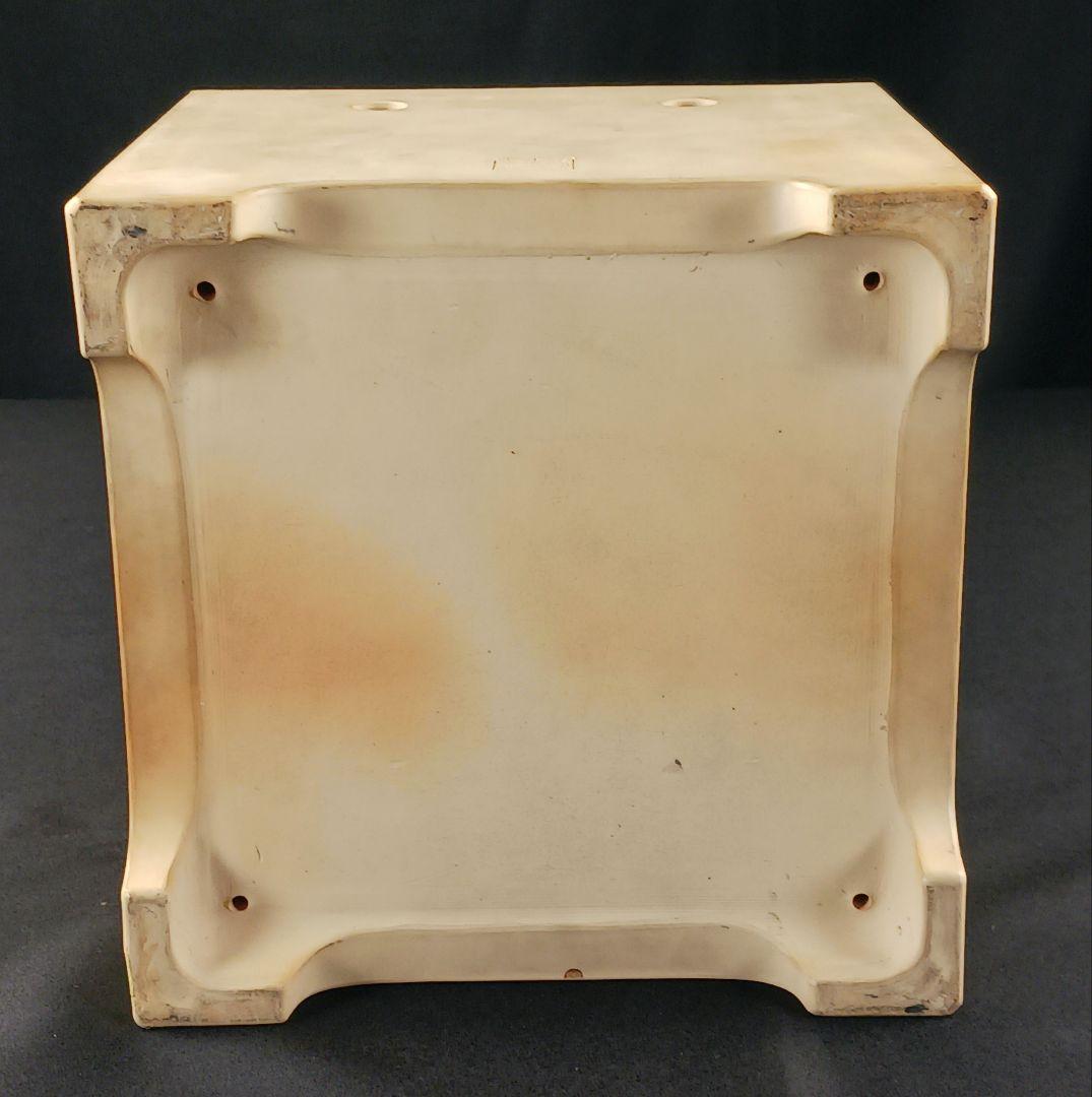 Y2522 角涼炉 本湊焼 吉左衛門造 角印 高さ19.5㎝ 19×19㎝　ma