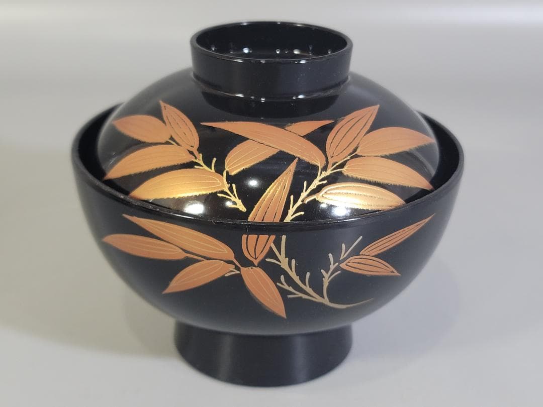 会津塗 吸物碗 五客 共箱 未使用 DT338