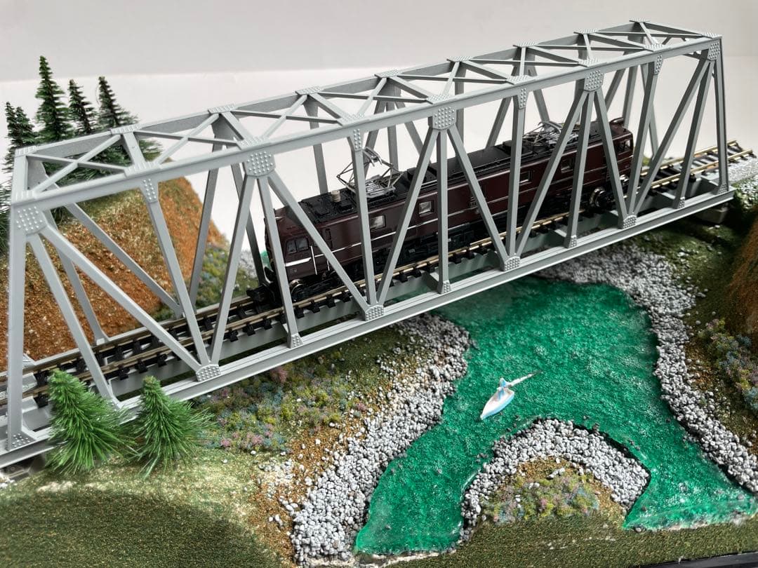 Nゲージ トラス橋ミニジオラマ　EF58機関車付き