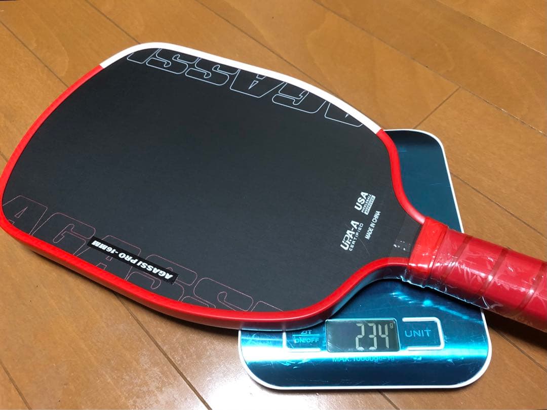 新品‼︎ アガシ プロ 16mm T700 ピックルボール パドル　234g