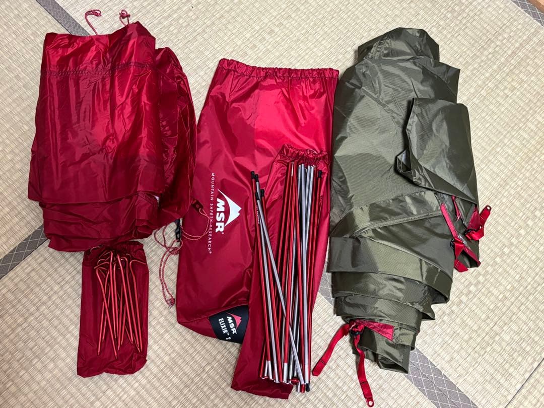 1回使用　MSR エリクサー2 テント　ヨーロッパ　モデル　グリーン