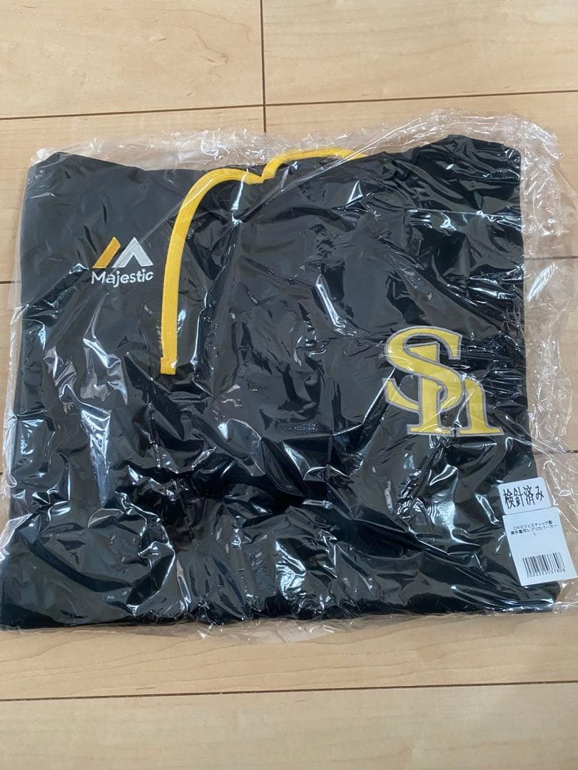 新品 ソフトバンクホークス マジェスティック製 選手着用レプリカパーカー L