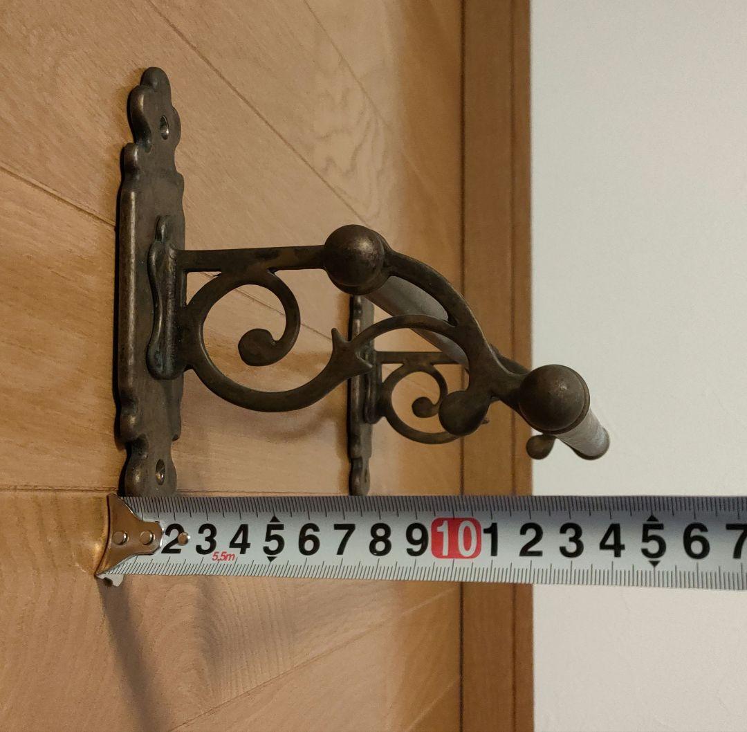 アンティーク 真鍮製 ダブルタオルバー 2連タオル掛 クラシック イタリア製 ②