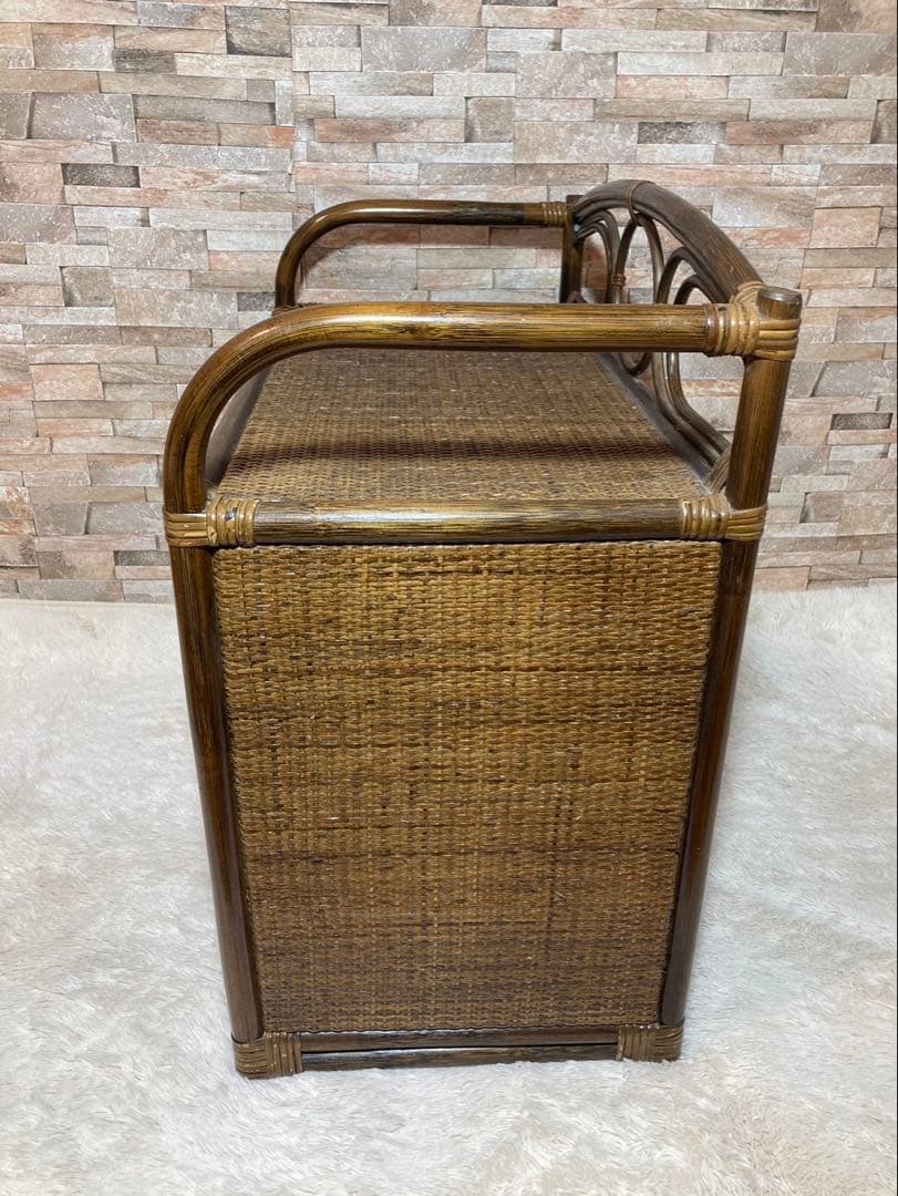 籐家具　ラタンチェスト　収納タンス レトロ　箪笥　アンティーク