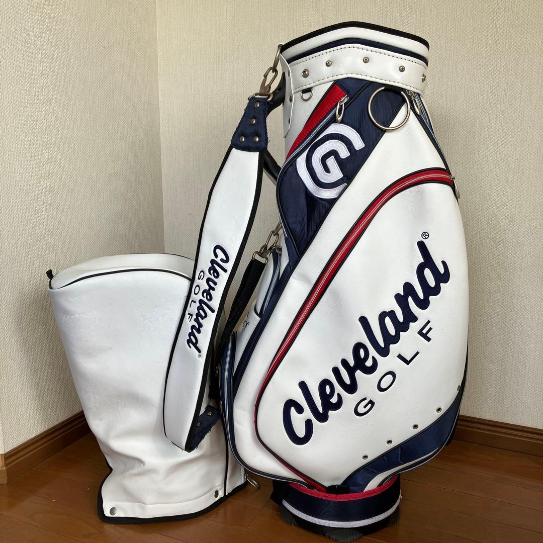 AB-199 クリーブランド キャディバッグ 6分割カート型 ホワイト 送料無料