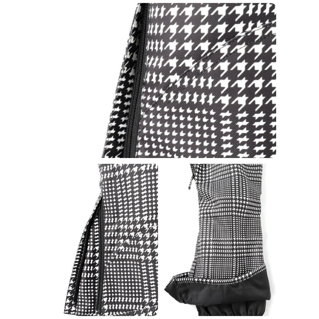 未使用 パーリーゲイツ 防汚・水・風テフロン加工 スノーパンツ L（W84）黒白