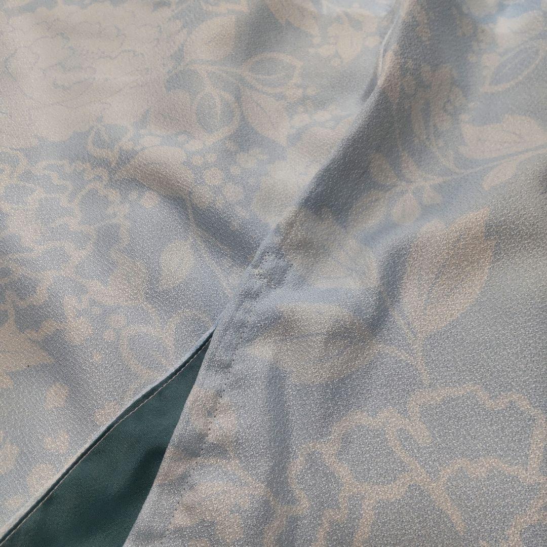 弓道 着物 袷 化繊【よく見ると花柄】