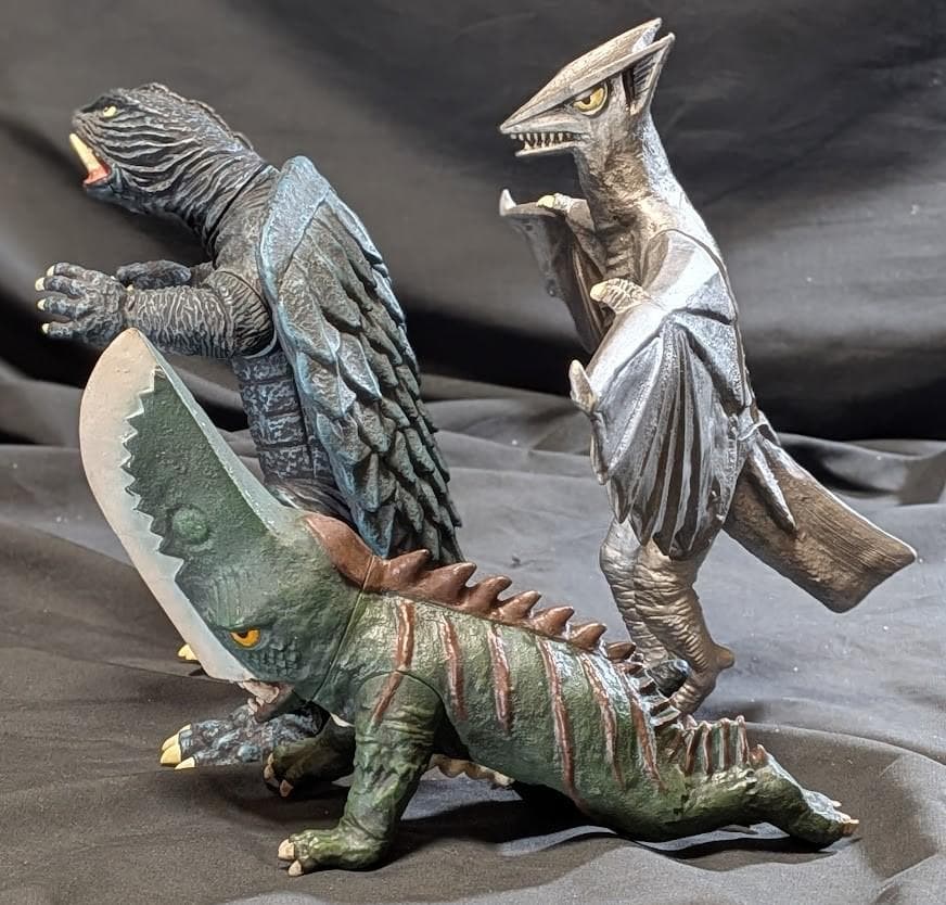 昭和ガメラ＆ギロン＆宇宙ギャオス（エクスプラス）ソフビフィギュア３体セット