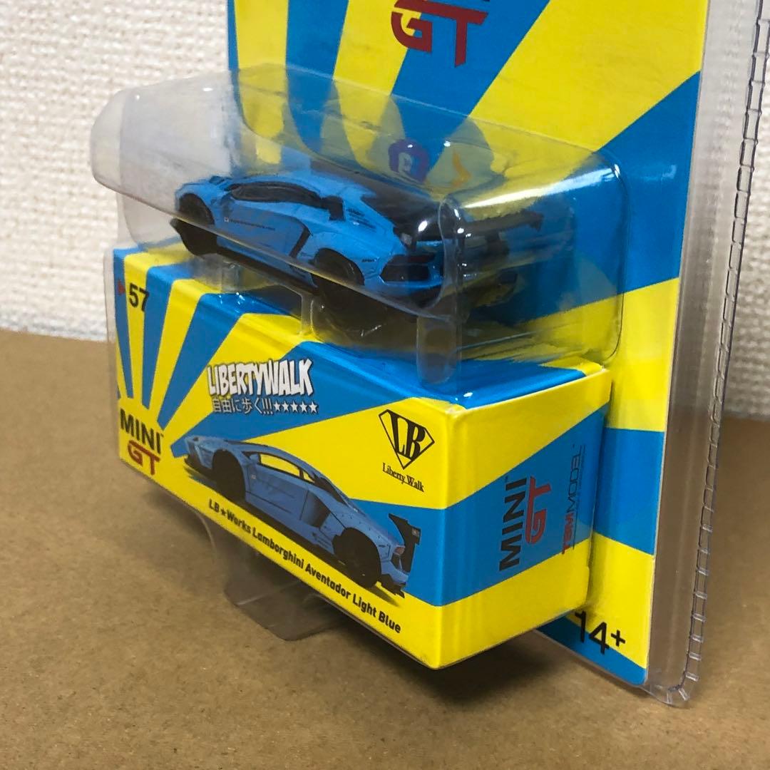 MINI GT　LBワークス　ランボルギーニ アヴェンタドール　ライトブルー