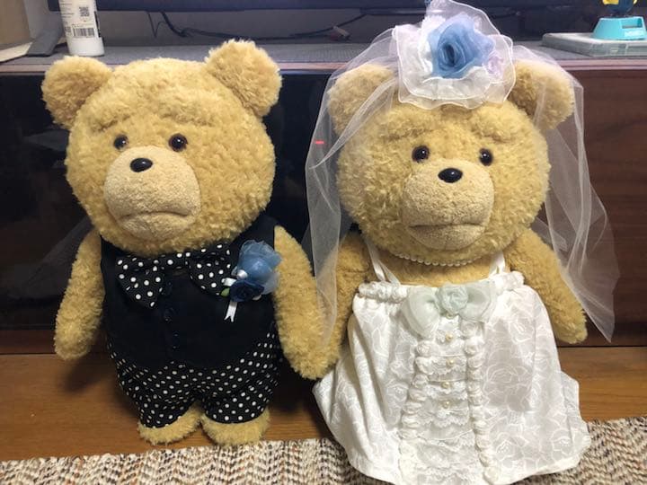 結婚式用 テッドアレンジ オーダーメイド ペアテディーベアー