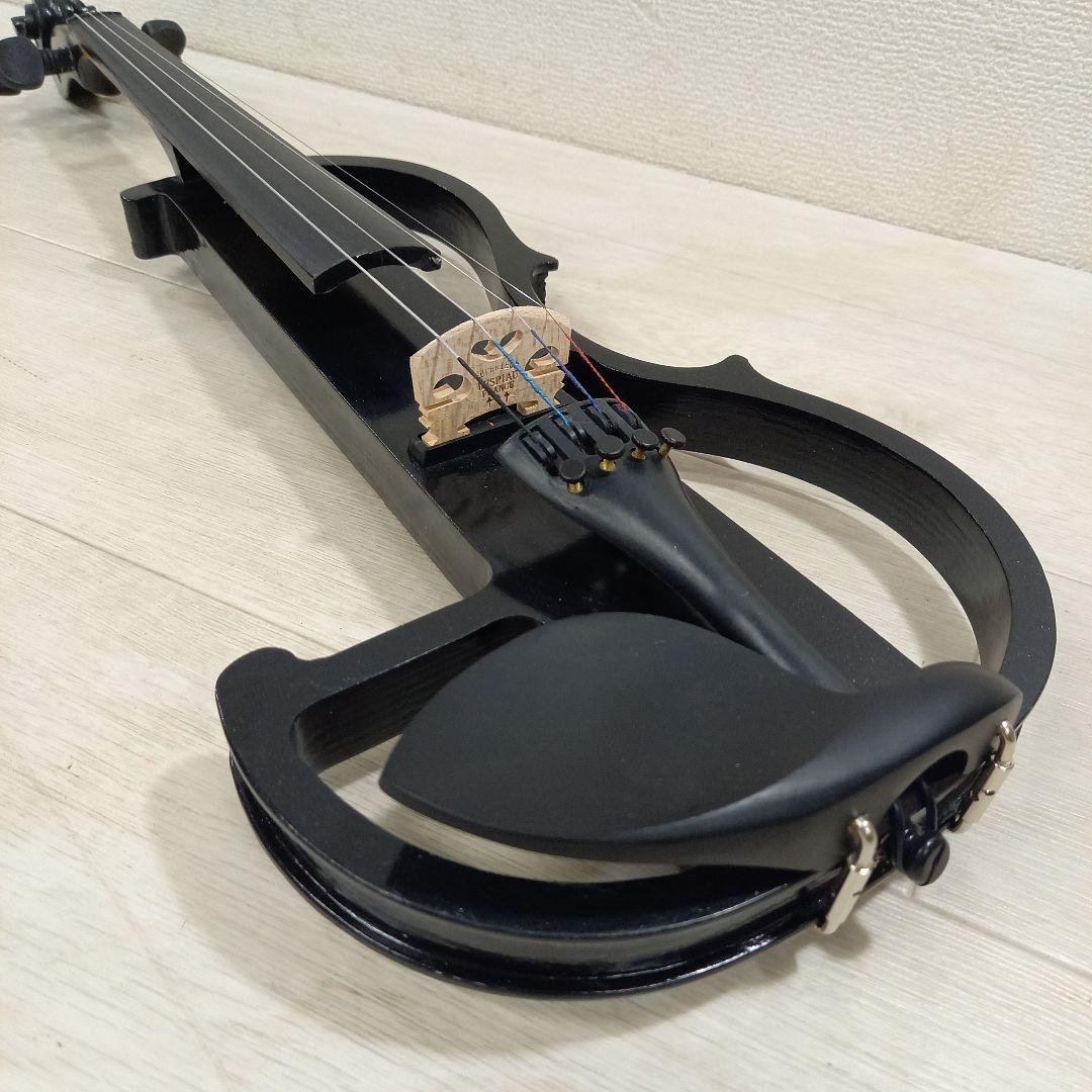 ノーブランド エレキバイオリン 4/4size メタリックブラック