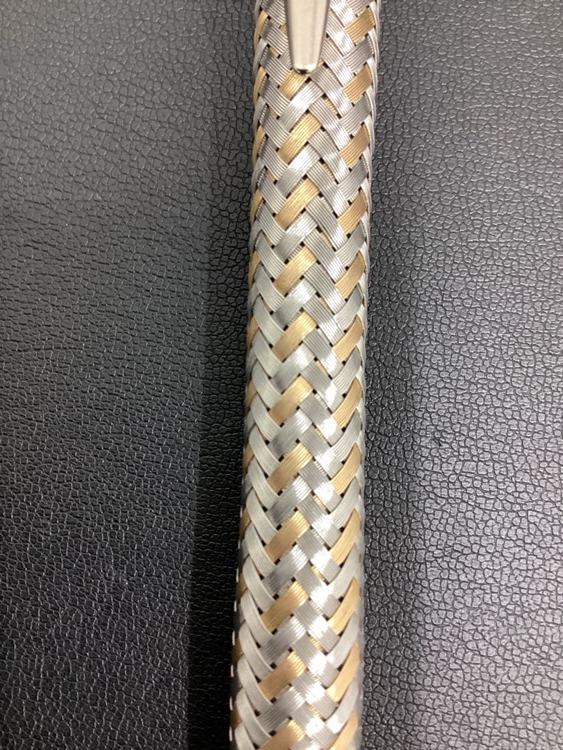 ポルシェデザイン編み込みボールペン シルバー ゴールド14K ※2020年廃版