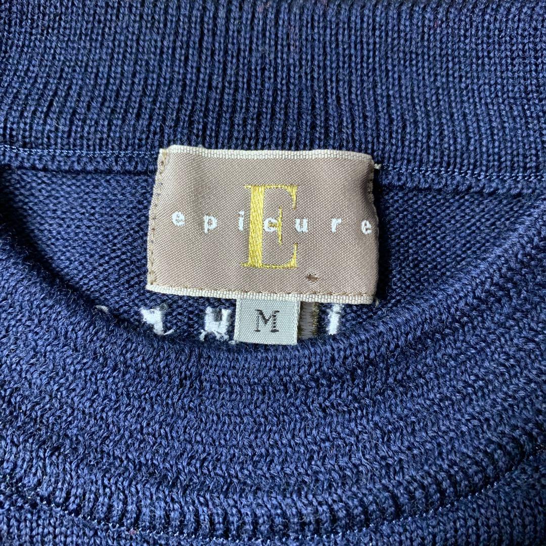 美品　epiqure ウールセーター　Ｌ相当　エピキユール　ブリヂストン