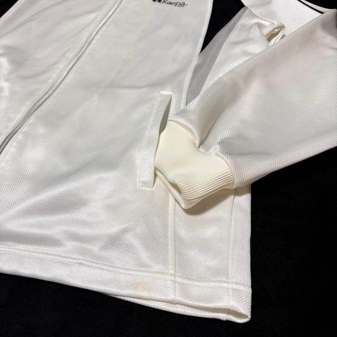 状態◯【Kaepa／ケイパ】トラックジャケット上下セット 刺繍ロゴ シルバー系