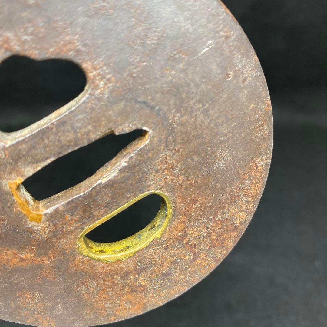 江戸期　雲龍図　金銀入　大形鍔　共箱　183g タエチ　東さ7-0310☆2F