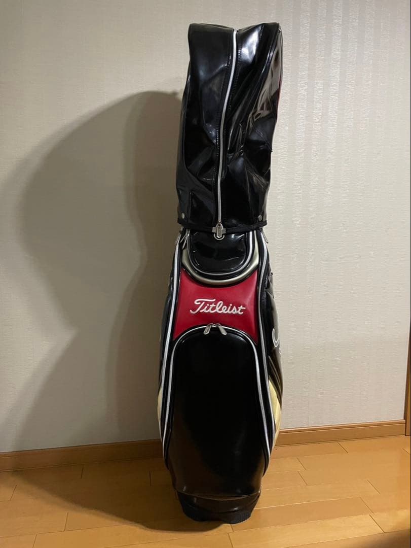 Titleist キャディバッグ 黒赤白 ストライプ