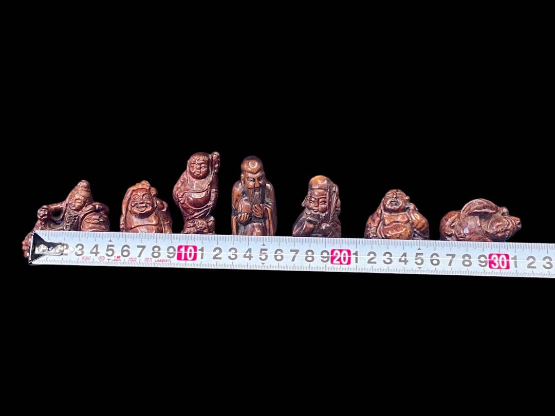 根付　七福神　提げ物　彫刻　骨董　時代