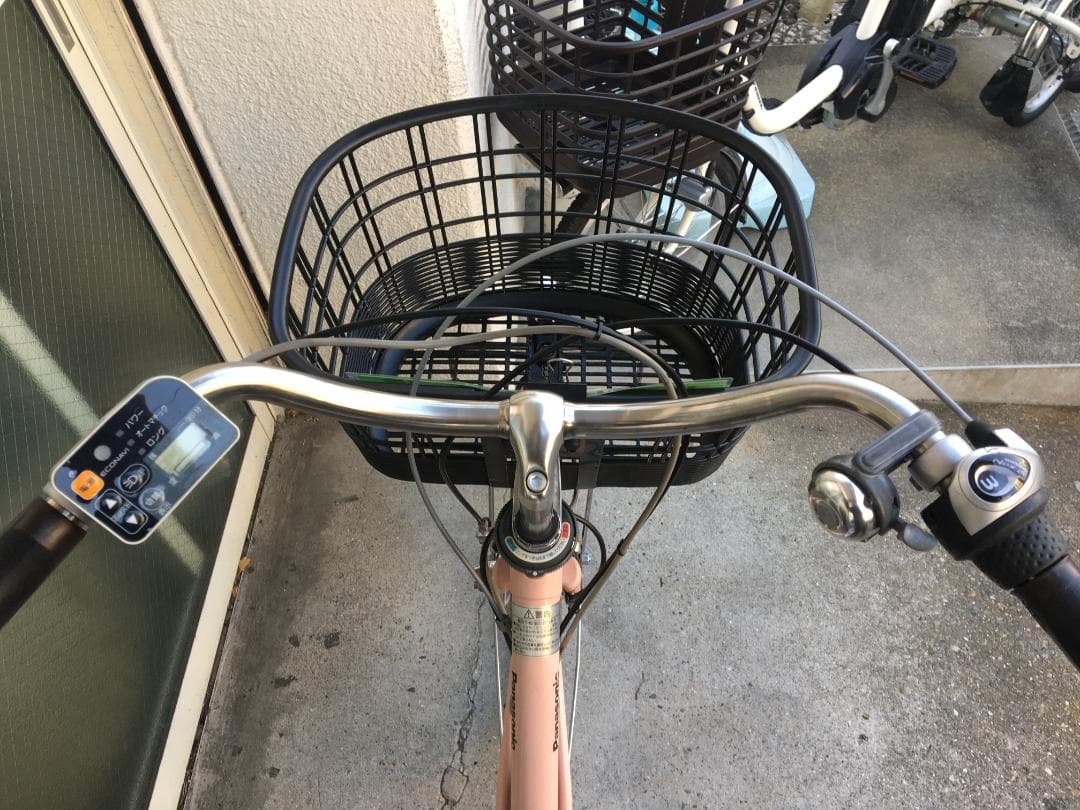 地域限定送料無料　パナソニック　カラーズ　8,9AH　ピンク　神戸市　電動自転車