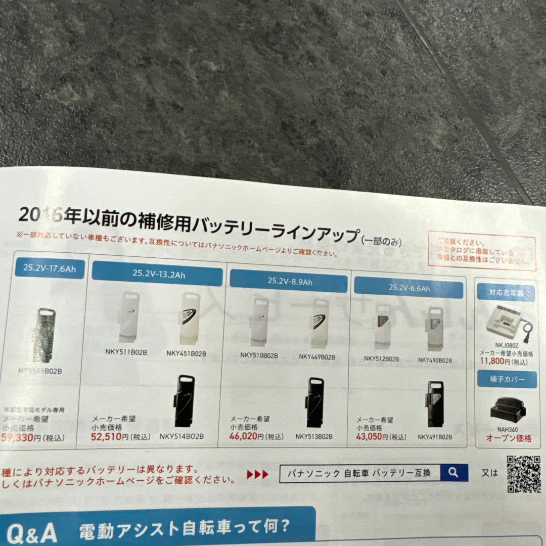 Panasonicリチウムイオンバッテリー NKY513B02B 8.9AH新品