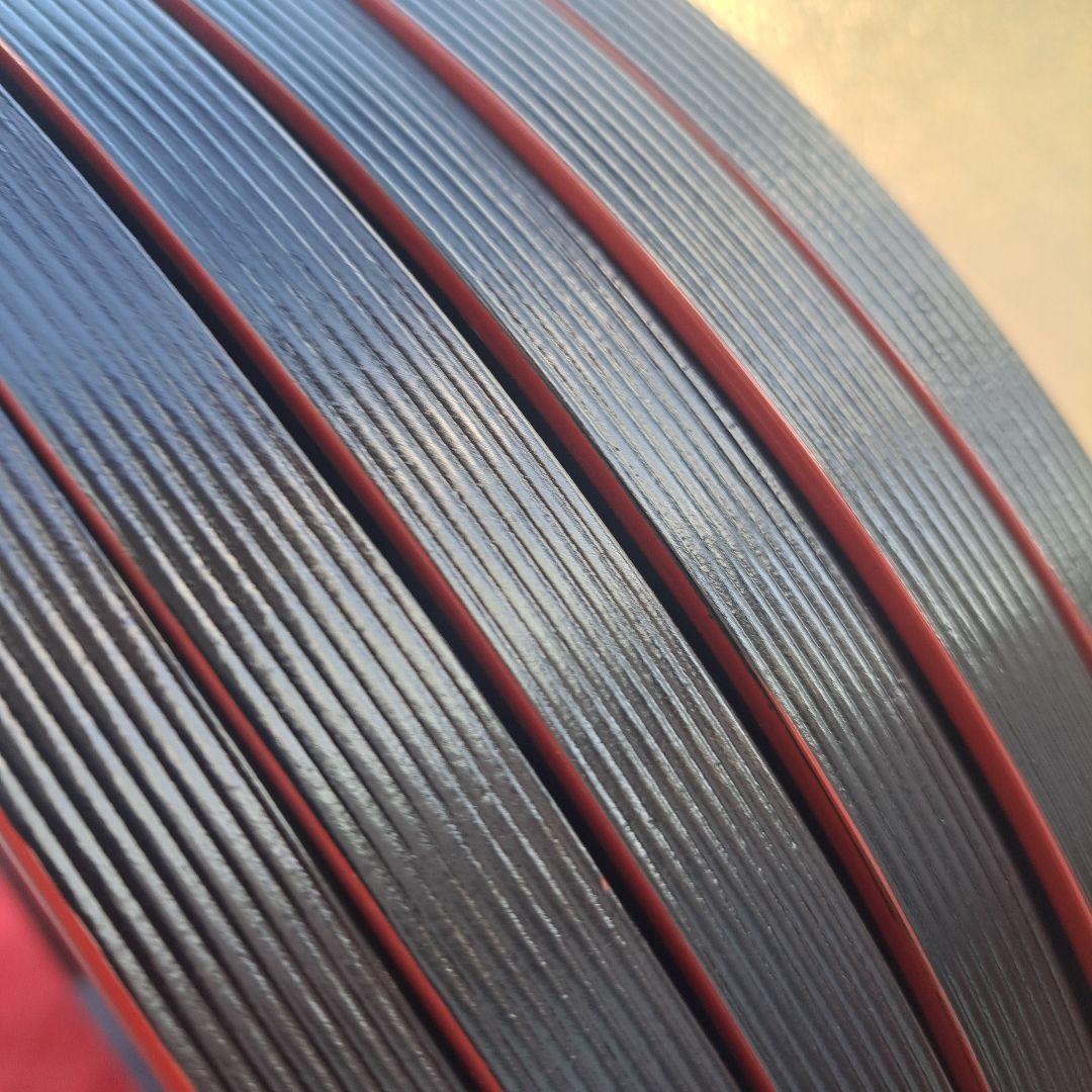 【越前漆器　尺3サイズ　 両面半月膳×6客】天然木製　長期保管品