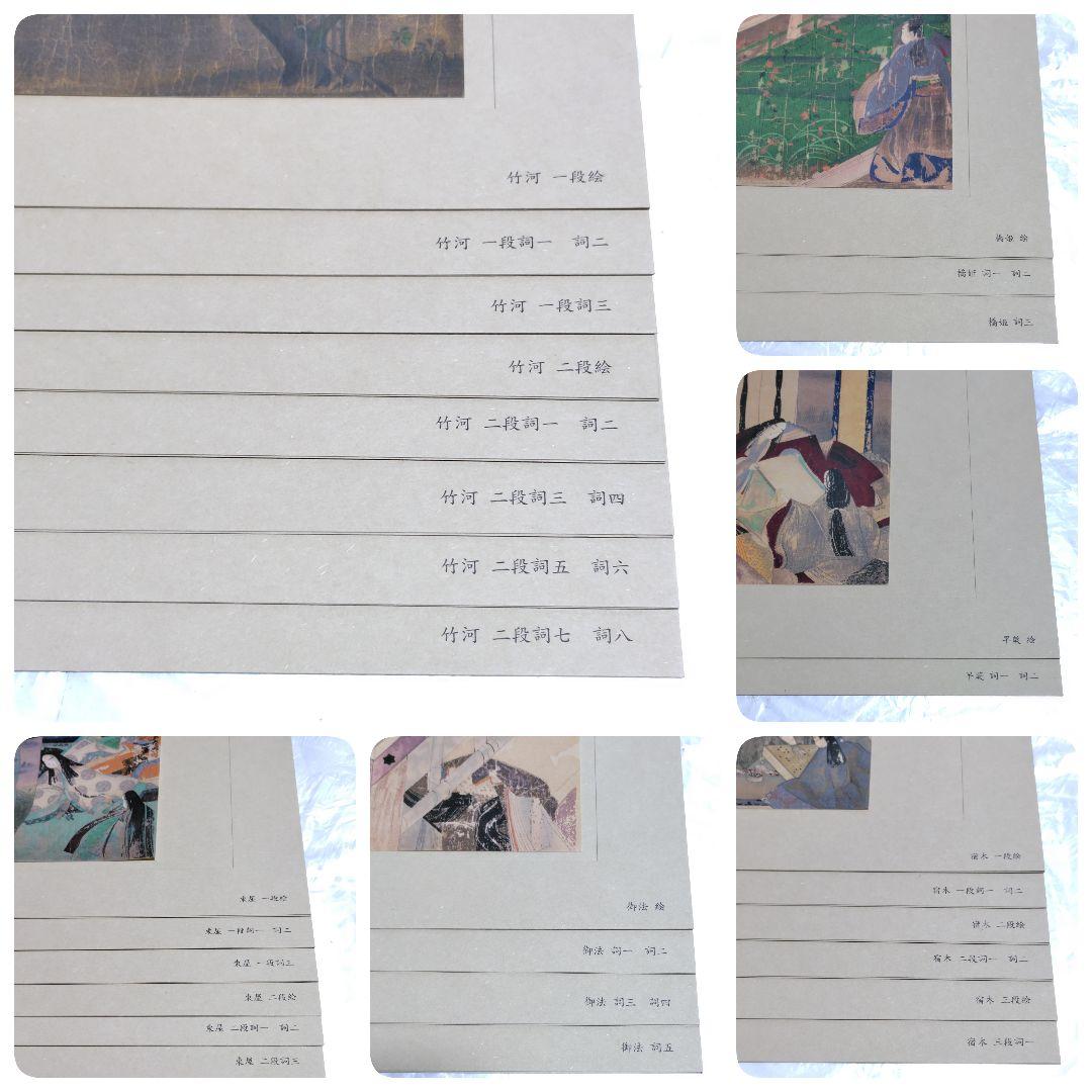 源氏物語絵巻 木版本 歴史資料 図版56枚揃 解説書 二重函 美品 MIZUNO