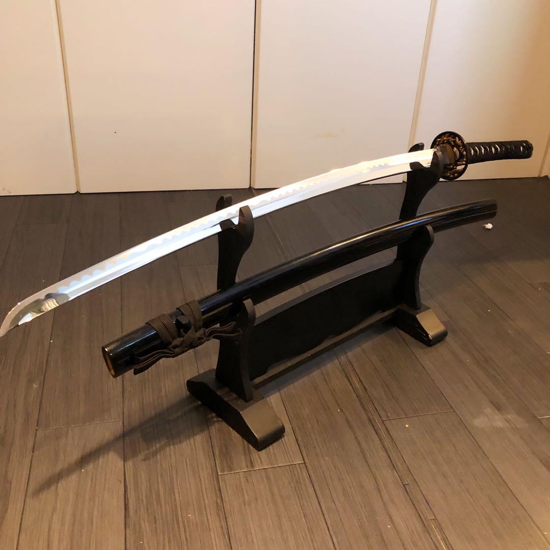 高級模造刀　太刀　本研波刃　合金　居合刀